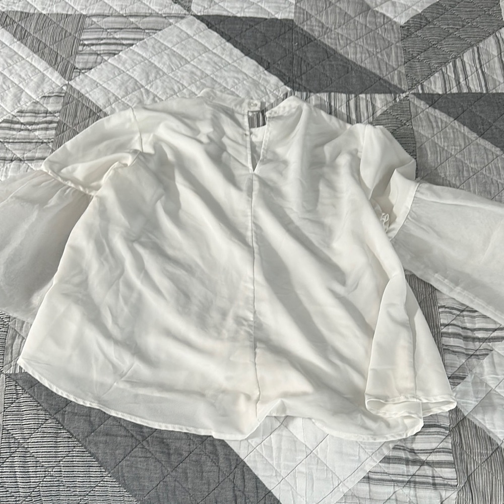 A New Day White Boxy Ruffled Blouse - Picture 4 of 4